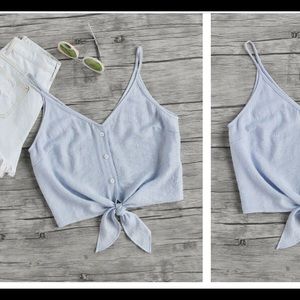 Button Placket knot tie cami size medium